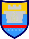 The coat of arms of Vodice adopted and used since 1996, without the Ministry approval.